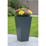 Desen Dekorasyon Zenith 80 cm Dikey Metal Saksı - İç ve Dış Mekan Modern Dekoratif Saksılık (80x38x25 cm)