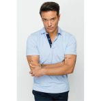 Desen Erkek Polo Yaka Kısa Kol T-Shirt - Minimalist & Rahat