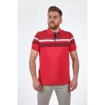 Desen Polo Yaka Erkek T-Shirt - Kısa Kol - Minimalist Stil