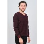Desen Triko 0246569 Bordo Erkek Kazak