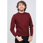 Desen Triko 0249619 Bordo Erkek Kazak