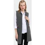 Desen Triko 24002 Füme Kadın Yelek