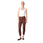 Desen Triko Basic Bilek Boy Kumaş Pantolon, 42, 25914, Kahve, Kadın