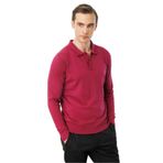 Desen Triko Basic Polo Yaka İnce Triko Kazak, L, 21601, Sıklamen, Erkek