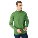 Desen Triko Basic Yarım Balıkçı İnce Triko Kazak, M, 21604, K.Yosun, Erkek