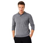 DESEN TRİKO Erkek Basic Polo Yaka İnce Triko Kazak Füme Beden;4XL dsnNM1668