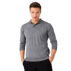 DESEN TRİKO Erkek Basic Polo Yaka İnce Triko Kazak Füme Beden;S dsnNM1662