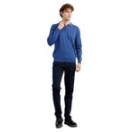 DESEN TRİKO Erkek Basic Polo Yaka İnce Triko Kazak İndigo Beden;S,Renk;İndigo dsnNM1708