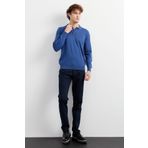 DESEN TRİKO Erkek Basic Polo Yaka İnce Triko Kazak İndigo Beden;XL,Renk;İndigo dsnNM1709