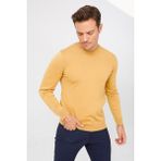 Desen Triko Erkek Basic Sıfır Yaka Ince Triko Kazak A.camel - 3XL