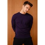 Desen Triko Erkek Basic Sıfır Yaka Ince Triko Kazak K.mor - XL