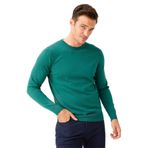 DESEN TRİKO Erkek Basic Sıfır Yaka İnce Triko Kazak Ördek Yeşil Beden;XL dsnNM1880