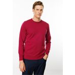 Desen Triko Erkek Basic Sıfır Yaka İnce Triko Kazak Sıklamen Beden;2XL,Renk;Sıklamen