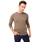 DESEN TRİKO Erkek Basic Sıfır Yaka İnce Triko Kazak Vizon Beden;4XL dsnNM1896