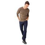 DESEN TRİKO Erkek Basic V Yaka İnce Triko Kazak D.Kahve Beden;2XL dsnNM1788