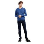 DESEN TRİKO Erkek Basic V Yaka İnce Triko Kazak İndigo Beden;S,Renk;İndigo dsnNM1848