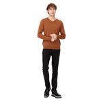 DESEN TRİKO Erkek Basic V Yaka İnce Triko Kazak K.taba Beden;2XL,Renk;K.taba dsnNM1815