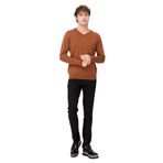 DESEN TRİKO Erkek Basic V Yaka İnce Triko Kazak K.taba Beden;L,Renk;K.taba dsnNM1818