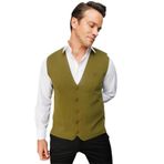 DESEN TRİKO Erkek İnce Triko Düz Yelek Haki Beden;2XL,Renk;Haki dsnNM4550