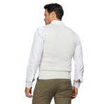 DESEN TRİKO Erkek İnce Triko Düz Yelek Kemik Beden;2XL,Renk;Kemik dsnNM4497