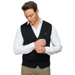 DESEN TRİKO Erkek İnce Triko Düz Yelek Siyah Beden;2XL,Renk;SİYAH dsnNM4519