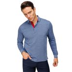 DESEN TRİKO Erkek Polo Yaka Desenli Uzun Kollu Sweatshirt Lacivert Beden;S,Renk;Lacivert dsnNM9470