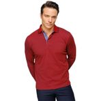 DESEN TRİKO Erkek Polo Yaka Kare Desenli Uzun Kollu Sweatshirt Bordo Beden;L,Renk;Bordo dsnNM9439