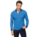 DESEN TRİKO Erkek Polo Yaka Tüy Desenli Sweatshirt Saks Beden;4XL,Renk;Saks dsnNM9567