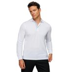 DESEN TRİKO Erkek Polo Yaka Uzun Kollu Sweatshirt Beyaz Beden;4XL,Renk;Beyaz dsnNM8961