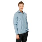 Desen Triko Erkek Polo Yaka Uzun Kollu Sweatshirt Mavi Beden;XL,Renk;Mavi