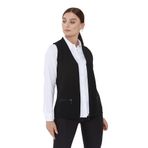 Desen Triko Kadın Çelik Örgü Cebi Fermuarlı Düz Triko Yelek 02421003 Siyah XXL