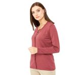 DESEN TRİKO Kadın Likralı Basic Uzun Kollu Sıfır Yaka Hırka Gül Kurusu Beden;2XL,Renk;Темная сушеная роза dsnNM38