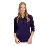 Desen Triko Kadın Polo Yaka Angelina Basic Kazak 23026 K.Mor M