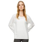 DESEN TRİKO Kadın Sıfır Yaka Basic Penye Bluz Kemik Beden;XL,Renk;Kemik dsnNM8279
