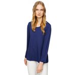 DESEN TRİKO Kadın Sıfır Yaka Basic Penye Bluz Lacivert Beden;M,Renk;Lacivert dsnNM8274