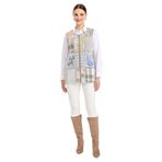 Desen triko Kadın Sıfır Yaka Patchwork Yelek K.Gri Beden;XL,Renk;K.Gri