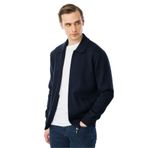 Desen Triko Polo Yaka Çelik Örgü Yün Ceket, XL, 22531, K.Lacivert, Erkek