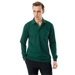 Desen Triko Polo Yaka Cepli Uzun Kollu Sweatshirt, 3XL, 980, Z.Yeşili, erkek