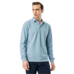 Desen Triko Polo Yaka Cepli Uzun Kollu Sweatshirt, 4XL, 980, H.Mavi, erkek