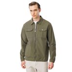 Desen Triko Polo Yaka Mont, L, 25440, Haki, Erkek