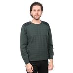 Desen Triko V Yaka Saf Yün Kazak, XL, 8024201706538, YEŞİL, Erkek