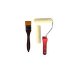 Desenartist Brush 10Cm Kadife Rulo 2 li Set+Desen Fırça 1,5 inc İpek Fırça