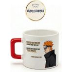 Desene Bak Naruto Pain Baskılı Seramik Hediye Kupa Bardak Anime - Kırmızı