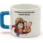 Desene Bak One Piece Luffy Baskılı Seramik Hediye Kupa Bardak Kişiye Özel Kişiselleştirilebilir Anime - Mavi