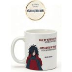 Desene Bak Uchiha Madara Baskılı Seramik Hediye Kupa Bardak Kişiye Özel Kişiselleştirilebilir Anime - Beyaz