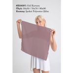 DESENİX Gül Kurusu Renk İpeksi Şifon Fular - Şal, Eşarp, Boyunluk - 50x50, 70x70, 90x90 cm