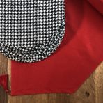 Desenİzmir Amerikan Servis Kaz Ayağı Desen Takım 6 Supla ve Runner Örtü Kombin 2 - 40 x 140 cm - Renkli