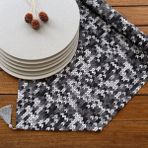 Desenizmir Amerikan Servis Örgü Desen Takım 6 Supla ve Runner Örtü - Renkli - 40 x 140 cm