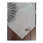 desenizmir Linen Keten,jüt Dokulu,bej Renk Runner Örtü