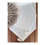 desenizmir Linen Keten,Jüt Dokulu,Beyaz Renk Runner Örtü